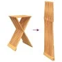 Klapphocker aus massivem Teakholz 40x32,5x70 cm von vidaXL, Klapphocker und Stühle - Ref: Foro24-316164, Preis: 78,63 €, Raba...
