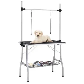 Adjustable Dog Grooming Table with 2 Ties and Basket by vidaXL, Pet hygiene products - Ref: Foro24-171069, Price: 139,38 €, D...