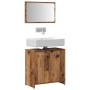 Mueble de baño con espejo de madera antigua madera ingeniería by , Bathroom furniture - Ref: Foro24-856042, Price: 75,55 €, D...