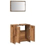Mueble de baño con espejo de madera antigua madera ingeniería by , Bathroom furniture - Ref: Foro24-856042, Price: 75,55 €, D...