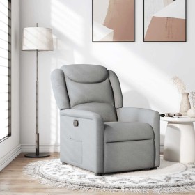 Sillón reclinable de tela gris claro de , Sillones - Ref: Foro24-4015596, Precio: 193,03 €, Descuento: %
