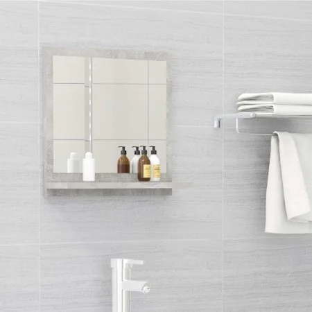 Concrete gray plywood bathroom mirror 40x10.5x37 cm by vidaXL, bathroom vanities - Ref: Foro24-804557, Price: 25,01 €, Discou...