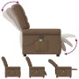 Sillón reclinable con masaje de tela marrón de , Sillones - Ref: Foro24-4015650, Precio: 196,75 €