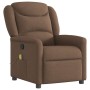 Sillón reclinable con masaje de tela marrón de , Sillones - Ref: Foro24-4015610, Precio: 209,44 €, Descuento: %