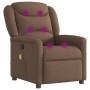 Sillón reclinable con masaje de tela marrón de , Sillones - Ref: Foro24-4015610, Precio: 209,44 €, Descuento: %