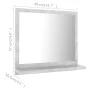 Concrete gray plywood bathroom mirror 40x10.5x37 cm by vidaXL, bathroom vanities - Ref: Foro24-804557, Price: 25,01 €, Discou...