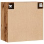Armario pared madera ingeniería envejecida 60x31x60 cm by , Lockers and storage cabinets - Ref: Foro24-857071, Price: 57,75 €...