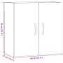 Armario pared madera ingeniería envejecida 60x31x60 cm by , Lockers and storage cabinets - Ref: Foro24-857071, Price: 57,75 €...