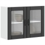 Armario pared cocina puerta de cristal Lucca negra von , Küchenschränke - Ref: Foro24-853848, Preis: 91,61 €, Rabatt: %