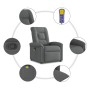 Sillón de masaje reclinable de tela gris oscuro by , Armchairs - Ref: Foro24-4015627, Price: 198,02 €, Discount: %