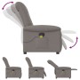 Sillón de masaje reclinable de tela gris taupé by , Armchairs - Ref: Foro24-4015633, Price: 212,02 €, Discount: %