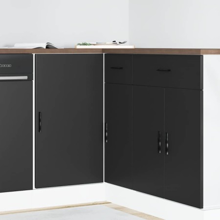 Mueble bajo para fregadero de madera de ingeniería negra von , Küchenschränke - Ref: Foro24-854290, Preis: 77,86 €, Rabatt: %