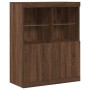 Aparador madera de ingeniería marrón roble 81x37x100 cm von , Schließfächer und Lagerschränke - Ref: Foro24-3318623, Preis: 1...