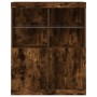Aparador de madera de ingeniería roble ahumado 81x37x100 cm by , Lockers and storage cabinets - Ref: Foro24-3318621, Price: 1...