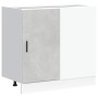 Mueble bajo para fregadero de madera ingeniería gris hormigón
