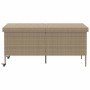 Caja de almacenaje jardín ruedas ratán PE beige 160x55x75 cm von , Aufbewahrungsboxen für den Außenbereich - Ref: Foro24-4103...