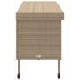 Caja de almacenaje jardín ruedas ratán PE beige 160x55x75 cm von , Aufbewahrungsboxen für den Außenbereich - Ref: Foro24-4103...