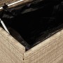 Caja de almacenaje jardín ruedas ratán PE beige 160x55x75 cm von , Aufbewahrungsboxen für den Außenbereich - Ref: Foro24-4103...