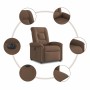 Sillón reclinable eléctrico de tela marrón de , Sillones - Ref: Foro24-3303238, Precio: 245,87 €, Descuento: %