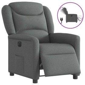 Sillón reclinable eléctrico de tela gris oscuro de , Sillones - Ref: Foro24-3303175, Precio: 235,62 €, Descuento: %