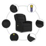 Sillón reclinable de masaje elevable tela negro by , Armchairs - Ref: Foro24-3303206, Price: 280,89 €, Discount: %