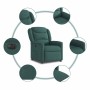 Sillón reclinable eléctrico tela verde oscuro by , Armchairs - Ref: Foro24-3303180, Price: 232,27 €, Discount: %