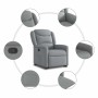 Sillón reclinable elevable de tela gris claro von , Sessel - Ref: Foro24-3303194, Preis: 258,96 €, Rabatt: %