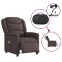 Sillón reclinable de masaje eléctrico tela marrón oscuro by , Armchairs - Ref: Foro24-3303189, Price: 253,54 €, Discount: %
