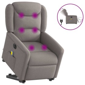 Sillón de masaje eléctrico reclinable elevable tela taupé by , Armchairs - Ref: Foro24-3303231, Price: 323,06 €, Discount: %