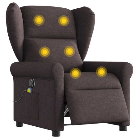 Sillón reclinable de masaje eléctrico tela marrón oscuro von , Sessel - Ref: Foro24-3303369, Preis: 255,50 €, Rabatt: %