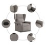 Sillón reclinable elevable tela gris taupe de , Sillones - Ref: Foro24-3303381, Precio: 293,93 €, Descuento: %