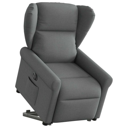 Sillón eléctrico reclinable elevable de tela gris oscuro by , Armchairs - Ref: Foro24-3303395, Price: 323,32 €, Discount: %