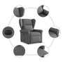 Sillón eléctrico reclinable elevable de tela gris oscuro by , Armchairs - Ref: Foro24-3303395, Price: 323,32 €, Discount: %