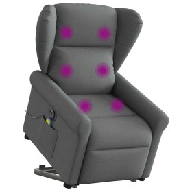 Sillón de masaje eléctrico reclinable elevable tela gris oscuro by , Armchairs - Ref: Foro24-3303405, Price: 312,23 €, Discou...