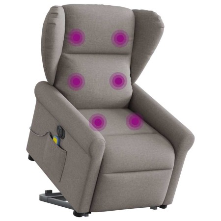 Sillón de masaje eléctrico reclinable elevable tela taupé von , Sessel - Ref: Foro24-3303411, Preis: 359,07 €, Rabatt: %