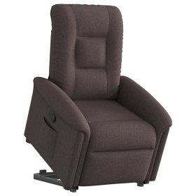 Sillón reclinable elevable tela marrón oscuro de , Sillones - Ref: Foro24-3303259, Precio: 268,69 €, Descuento: %