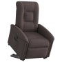 Sillón reclinable elevable tela marrón oscuro by , Armchairs - Ref: Foro24-3303259, Price: 251,61 €, Discount: %