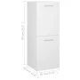 Badezimmerschrank weiß Sperrholz 30x30x80 cm von vidaXL, Badezimmermöbel - Ref: Foro24-804988, Preis: 51,62 €, Rabatt: %