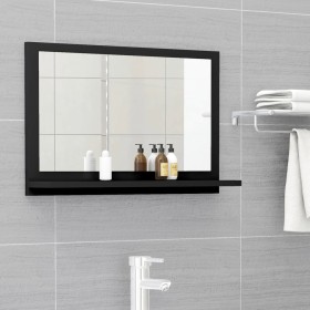 Black plywood bathroom mirror 60x10.5x37 cm by vidaXL, bathroom vanities - Ref: Foro24-804563, Price: 39,69 €, Discount: %
