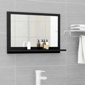 Espejo de baño madera contrachapada negro 60x10,5x37 cm de vidaXL, Tocadores de baño - Ref: Foro24-804563, Precio: 39,08 €, D...