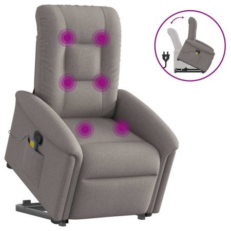 Sillón reclinable de masaje elevable tela gris taupé von , Sessel - Ref: Foro24-3303271, Preis: 282,74 €, Rabatt: %