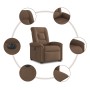Sillón eléctrico reclinable elevable de tela marrón de , Sillones - Ref: Foro24-3303278, Precio: 328,88 €, Descuento: %