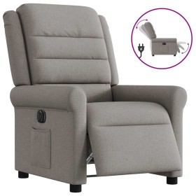 Sillón reclinable eléctrico tela gris taupé de , Sillones - Ref: Foro24-3303301, Precio: 261,90 €, Descuento: %