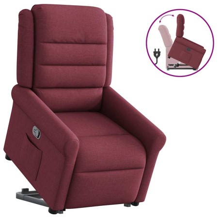 Sillón reclinable elevable tela rojo tinto von , Sessel - Ref: Foro24-3303317, Preis: 277,56 €, Rabatt: %