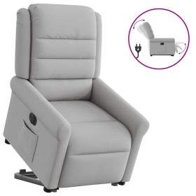 Sillón eléctrico reclinable elevable de tela gris nube de , Sillones - Ref: Foro24-3303343, Precio: 331,73 €, Descuento: %