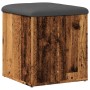 Banco con almacenaje madera ingeniería madera vieja 42x42x45 cm by , Benches for halls and storage - Ref: Foro24-857613, Pric...