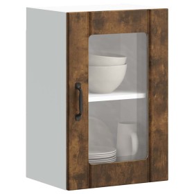 Armario de pared para cocina puerta cristal Lucca roble ahumado von , Küchenschränke - Ref: Foro24-853772, Preis: 58,96 €, Ra...