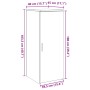Armario de madera de ingeniería gris hormigón 40x45x103,5 cm by , Lockers and storage cabinets - Ref: Foro24-859036, Price: 7...