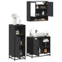 Juego de muebles de baño 3 pzas madera contrachapada negro by , Bathroom furniture - Ref: Foro24-3300995, Price: 228,82 €, Di...