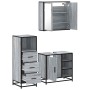 Set de muebles de baño 3 pzas madera contrachapada gris sonoma by , Bathroom furniture - Ref: Foro24-3301028, Price: 248,39 €...